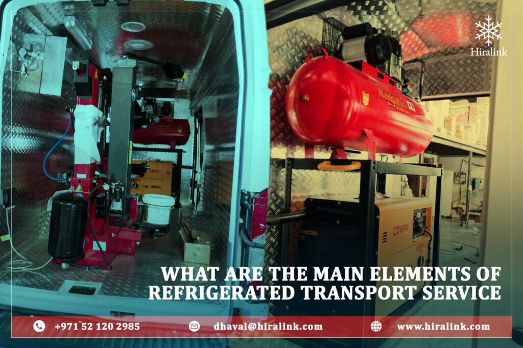What are the main elements of refrigerated transport service