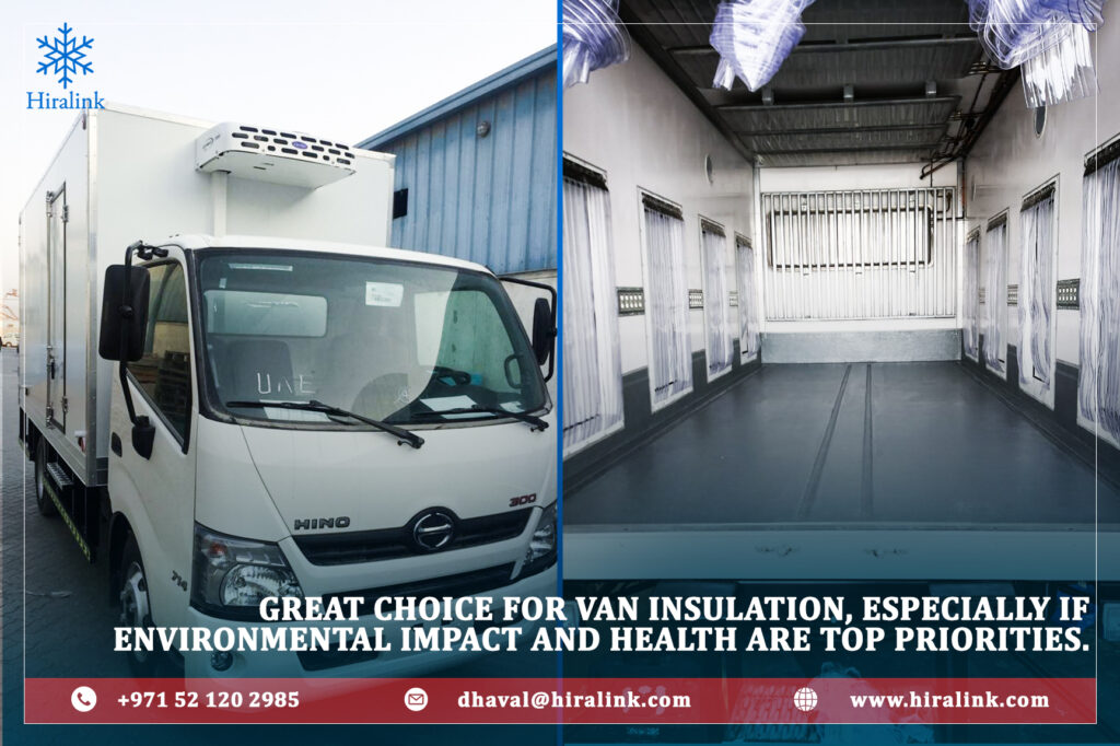 Great choice for van insulation, especially if environmental impact and health are top priorities.