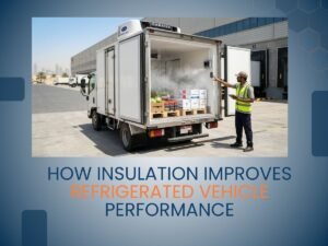 How Insulation Improves Refrigerated Vehicle Performance with insulated truck at warehouse loading dock.